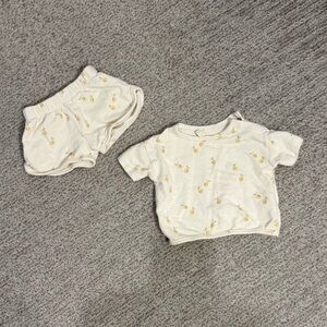 Quincy Mae Cream Outfit with Lemons